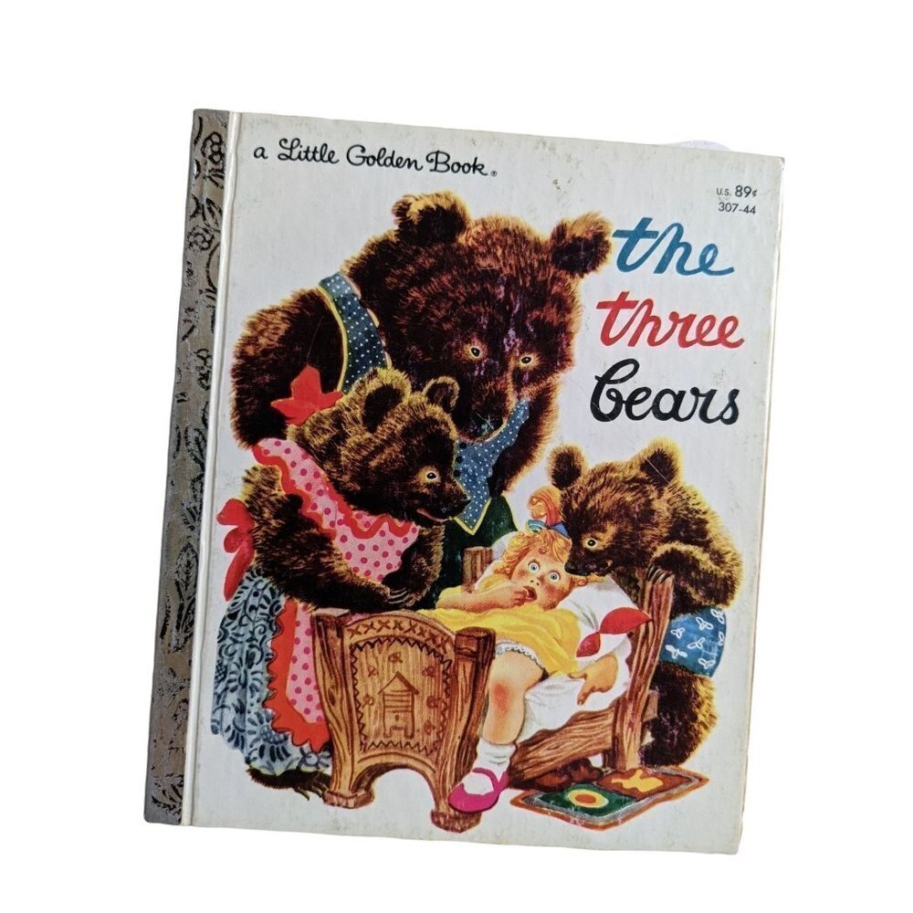 Golden Book The Three Bears 1948 ephemera junk journal